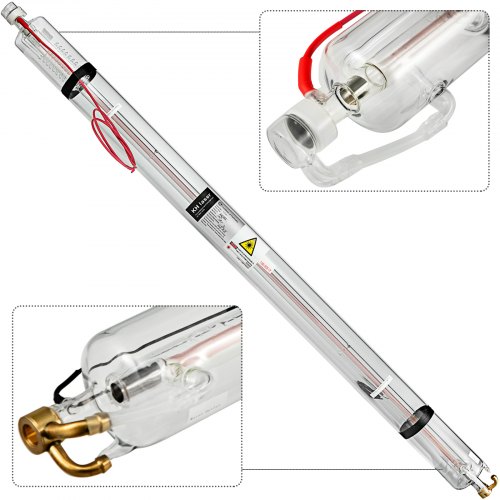 VEVOR 130W CO2 Laser Tube Professionelle Laserröhre 1630mm Länge Glass Laser Tube für Laserschneiden Lasergravieren Lasermarkieren und Acrylschneiden