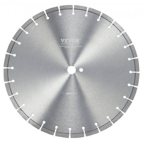 VEVOR Diamantsägeblatt Betonsägeblatt 40 cm für Nass- oder Trockenarbeiten, 12 mm Diamantsegmentsägeblatt mit flachen Zähnen, Mittellochdurchmesser 25,4 mm, für Beton, Zementplatten, Fliesen, Ziegel