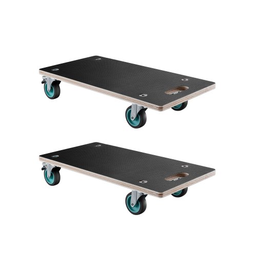 VEVOR Rollbrett, 250 kg Tragkraft, Möbeltransportwagen mit 4 geräuscharmen TPR-Rädern, rechteckiger Transportroller für Klavier, Möbel, Couch, Waschmaschine, Kühlschrank, 2er-Set, schwarz