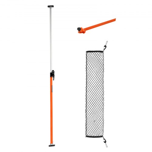 VEVOR Cargo Bar Ratschen Ladestange verstellbar 1016-1854 mm, Ladeflächenstange Ladestabilisator aus Stahl mit rutschfesten Fußpolstern & Netz & Trennstange, für Pickup Truck SUV Minivan
