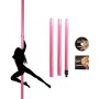Tragbar Fitness ROSA exotisch Stripper Strip Pole Dance Tanzen Tanzstange verriegelnd 50mm