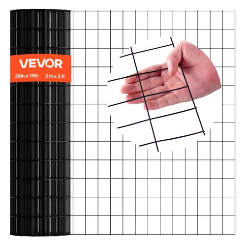 

VEVOR Weidezaun, 91 cm x 7,62 m, Maschenweite 5,08 x 7,62 cm, φ1,52 mm verzinkter Stahldrahtzaun für Hühner, Kaninchen, vinylbeschichteter Viehzaun für Tiergehege, Käfigdraht, Gartenzäune