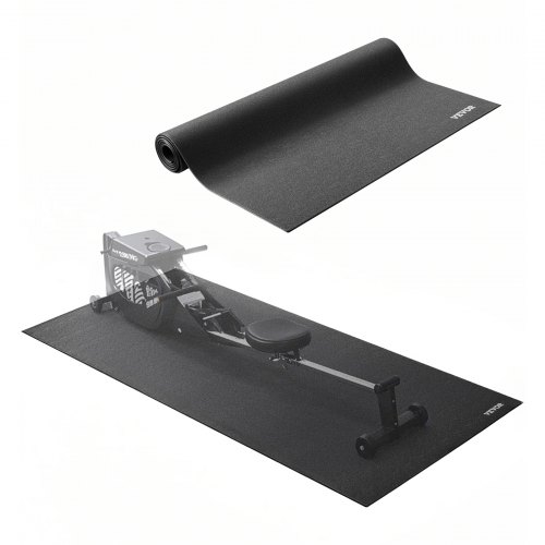 

VEVOR Laufbandmatte für Teppichboden Bodenschutzmatte (760 x 1820 mm) für Sportgeräte 6 mm dick, Trainingsgerätematte für Laufbänder Heimtrainer Liegeräder, hochdichter PVC-Bodenschutz