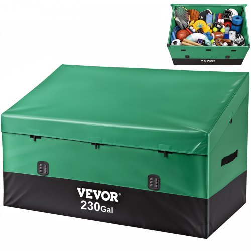 VEVOR 1013L Aufbewahrungsbox für Außenbereich 147x86x108cm Auflagenbox aus wasserdichter PE-Plane Gartentruhe Kissenbox Aufbewahrungsbehälter Gartenbox Ideal für Pools Höfe Gärten und Garagen