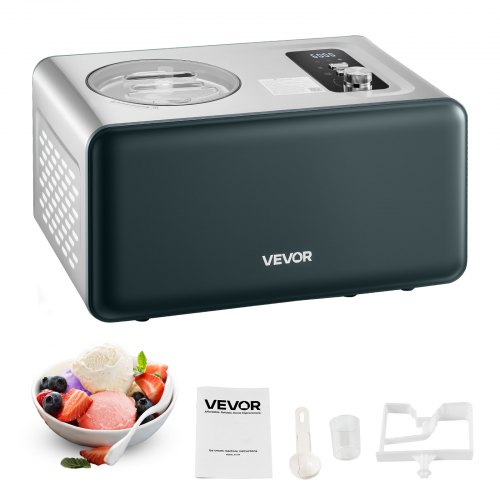 VEVOR Automatische Eismaschine mit Eingebautem Kompressor Kein Vorgefrieren 1,5L