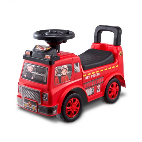 VEVOR Aufsitzauto für Kleinkinder, Alter 1–3, Ride Racer, Aufsitzspielzeug für Kleinkinder zum Sitzen und Stehen, klassisches Aufsitzauto für Kinder mit Musiklenkrad und Stauraum unter dem Sitz, Aufsitzspielzeug für Jungen und Mädchen, rot