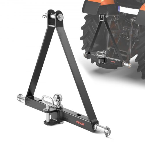 

VEVOR 3-Punkt-Anhängerkupplung mit 1-7/8 Zoll Empfänger, 3-Punktaufnahme, 2721 kg, Traktor-Anhängerkupplungsadapter, kompatibel mit Kubota, Mahindra, John Deere, Massey Ferguson, 505x575x130mm