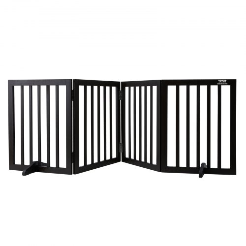 

VEVOR Freistehendes Hundetor, Haustiertor, 508 x 610 mm Türschutzgitter 4-Platten-Faltbares Hundetor für Breite & Schmale Durchgänge, Erweiterbare Klappbare Hundebarriere, Braunes Treppenschutzgitter
