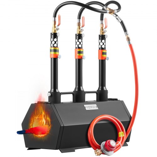

VEVOR Tragbare Propan-Schmiede, Hufschmiede-Schmiede mit 3 Brennern, 1427℃ Gas-Schmiedeofen zur Werkzeug- und Messerherstellung, Sechskant-Gas-Schmiedewerkzeuge und -Ausrüstung aus kaltgewalztem Stahl