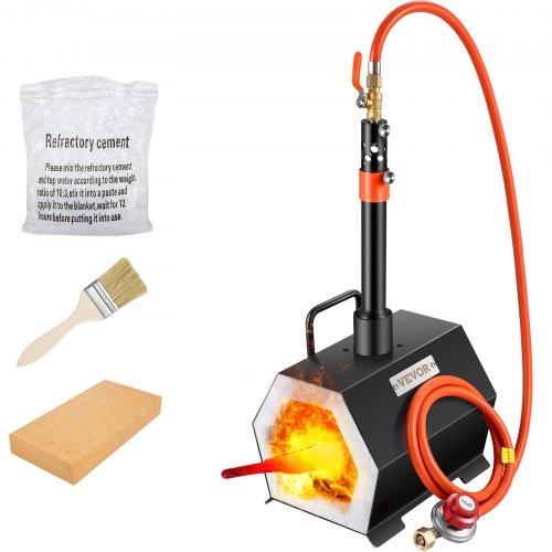 VEVOR Propangasschmiede Sechseckige Form Max.1426℃ Gas schmiedeofen Brennofen