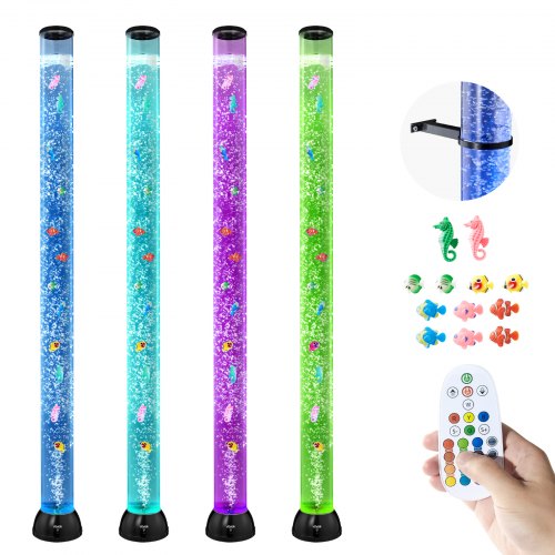 

VEVOR Aquarium Lampe 10x Fische Lavalampe Stimmungslicht 150cm 16 Farbeffekte