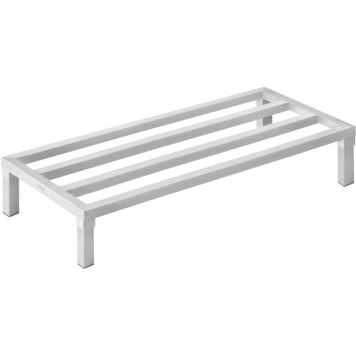 

VEVOR Aluminium-Stauregal, 48 x 20 Zoll kommerzielles Bodenregal für Lebensmittel, 8 Zoll über dem Boden, 1800 lbs Tragkraft, komplett verschweißtes Aluminium-Lagerregal, für die Lagerung in Restaurants, Küchen, Garagen und Fahrzeugen