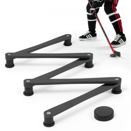 VEVOR Hockey-Trainingsgerät mit 5 Segmenten Verstellbarer Schlägertrainer, Tragbare Stickhandling-Trainingshilfe für Eis und Trockenboden zur Verbesserung von Puckkontrolle, Reaktion und Koordination