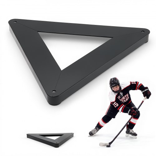 VEVOR Dreieckiger Hockey-Passer Rebounder für Pass- und Stockhandling-Übung, Hockey-Passhilfe mit Mehreren Winkeln, Tragbares Trainingsgerät für Eis und Off-Ice, Puckkontrolle und Schusstechnik