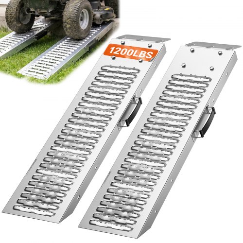 VEVOR Auffahrrampen 2 Stk. Laderampen 985 x 225 mm, Anhängerrampen mit Antirutschplatten & 544 kg Gesamttragfähigkeit, Verladerampen Stahlrampen für Motorräder Rasenmäher Traktoren Anhänger