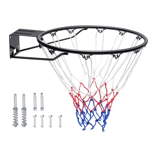 

VEVOR Basketballkorb Hangring Basketballring 485 mm, Basketball Basketballring Netz 595 x 485 x 120 mm Qualität-und Sicherheitsgeprüft Indoor & Outdoor, Universal Stabiler Basketballkorb Orange