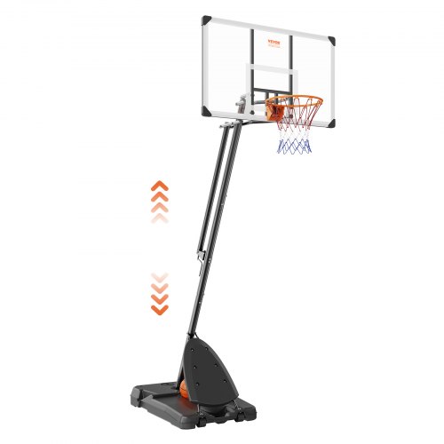 

VEVOR Basketballkorb Outdoor Basketballkorb mit Ständer 232–305 cm Höhenverstellbar, Tragbarer Basketballständer mit Rädern, Basketball-Set für Kinder & Erwachsene Ständer & Befüllbarer Basis Schwarz