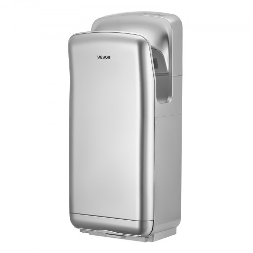 VEVOR Vertikaler Händetrockner, Elektrischer Jet-Händetrockner mit HEPA-Filter 19000 U/min Motor & Doppelluftstrom, Automatischer ABS-Händeföhn mit Negativen Ionen zur Wandmontage für Gewerbe, Silber