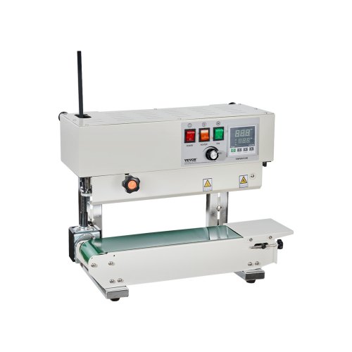 

VEVOR Durchgehende Beutelband-Versiegelungsmaschine, 0,24-0,47 Zoll/6-12 mm Siegelbreite, vertikale Bandsiegelmaschine mit digitaler Temperaturregelung, Beutelsiegelgerät aus Karbonstahl für 0,02-0,8 mm starke Plastikbeutelfolien