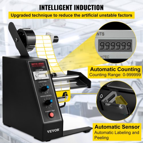 Profi Label Dispenser Automatische Etikettiermaschine 6-Digit LED Display 220V 