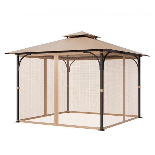 

VEVOR Moskitonetz für Pavillon, Mückennetz-Ersatz, passend für 304,8x304,8x213,4 cm große Pavillons, Insektennetz, 4-teiliger Seitenwand-Pavillonvorhang, mit Doppelreißverschluss (nur Netz)