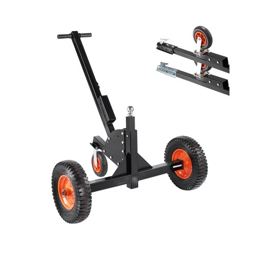 VEVOR 2-in-1-Anhängerwagen, Rangierhilfe Anhänger, 680,4 kg Stützlast, 56 und 66 cm einstellbare Höhe, 50,8 mm Kupplungskugel, 38 cm Luftreifen, zum Bewegen von Wohnmobilanhängern
