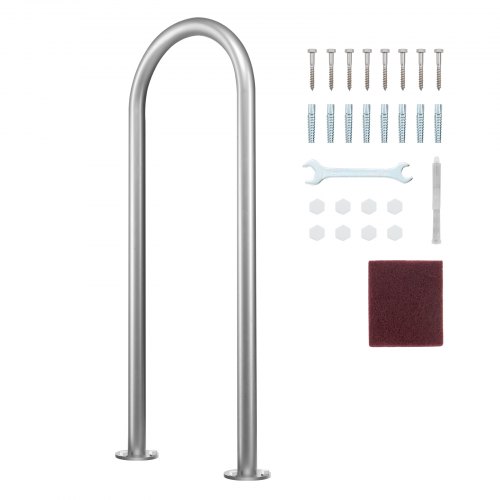 

VEVOR Pool-Handlauf, 400 x 90 x 915 mm, Pooleinstieg Aluminium mit Grundplatte für Innen-/Außenpools, benutzerfreundliche Einstieghilfe für Schwimmbäder, Haltegriff mit Zubehör für Spas und Docks