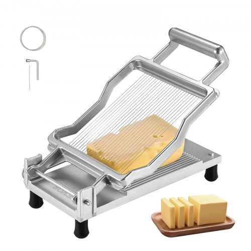 

VEVOR Käseschneider mit Draht, 0,2 Zoll ultradünne Käse-Butterschneideklinge, abnehmbarer Käsehobeldraht, kommerzieller Käsehobel aus Aluminiumlegierung mit Messerdraht aus 316er Edelstahl, zum Kochen in der Küche
