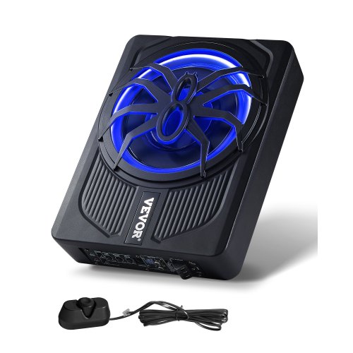 

VEVOR Untersitz Auto Subwoofer 440 W 254 mm schlanker Auto Subwoofer unter dem Sitz Subsystem mit eingebautem Verstärker, Hoch-/Niedrigpegel-Eingang und Lautstärkeregler für SUVs Lkws