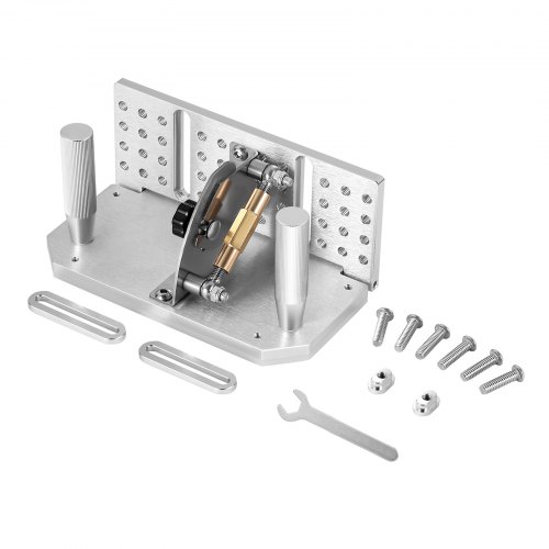 VEVOR Schärfvorrichtung für Bandschleifer, Aluminiumlegierung, verstellbar 85°-115°, mit 2 Griffen, Messerschärfgerät, kompatibel mit Bandschleifern, Doppelschleifern, Schärfern, Bandschleifern