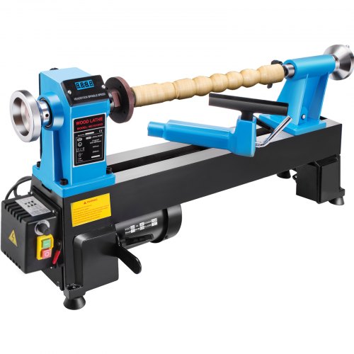 VEVOR mini Drechselbank 500-3800 U/min, 75 mm Planscheibe Drechselbank, Holzdrechselbank 370 W einphasig, Drehbank Holz mit MT 2 Spindel, Tischdrehbank, Tischdrechselbank für Holzbearbeitung