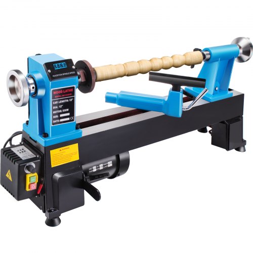 VEVOR Drechselbank 500-3800U/min, Drechselbank, Holzdrechselbank 550W einphasig, Drehbank Holz mit MT2 Spindel, Tischdrehbank, Tischdrechselbank für Bearbeitung in kleinem Maßstab, 75mm Planscheibe