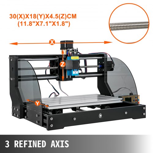 CNC Fräse Router Maschine Kit 3018PRO Graviermaschine,Fräsmaschine+2500mW Laser