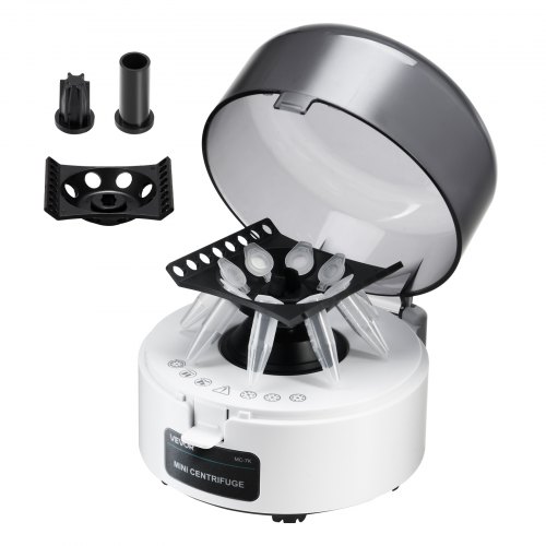 

VEVOR Mini-Zentrifugenmaschine 3013 xg RCF elektrische Laborzentrifugenmaschine mit 2 in 1 Rotor für 0,2/1,5/2 ml Röhrchenkapazität, feste Drehzahl 7000 U/min, geräuscharm für Laborexperimenten