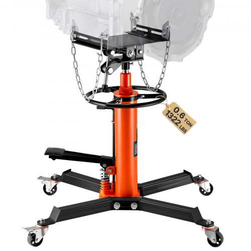 VEVOR Hydraulischer Getriebeheber 600kg 360° Schwenkräder Autohebebühne