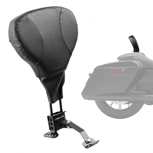 

VEVOR Motorrad Rückenlehne Sissybar kompatibel mit Harley Touring Modelle 2009-2024 mit einteiligem Schlitzsitz, Street Glide Road Glide Road King, höhenverstellbare & abnehmbare Fahrer-Rückenlehne