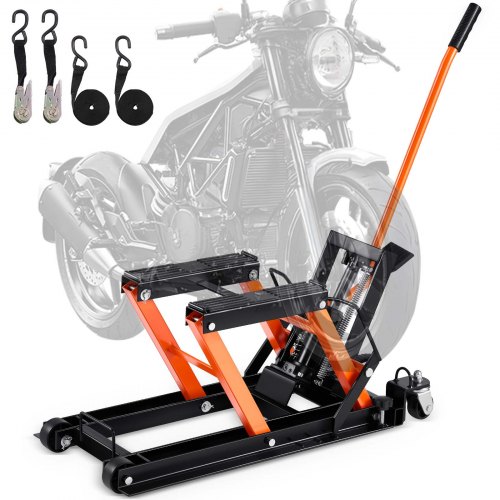 VEVOR Hydraulischer Motorradheber 700 kg Belastbar Motorrad Heber Motorradhebebühne Montagebock Motorrad, Einstellbare 120-385 mm Montagebock Motorradlift, Motoständer in Garage & Außenbereichen MTCSJJYYB15004IG5V0