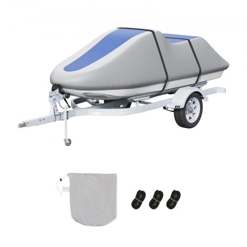 

VEVOR Jet-Ski-Abdeckung, 3200–3420 mm anhängerfähige wasserdichte PWC-Abdeckung, robustes 600D-PU-Oxford-Gewebe in Marinequalität, UV-beständige Seadoo-Abdeckung mit Schnallenriemen, Persönliche Wasse