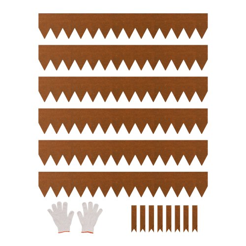 VEVOR Rasenkante, 6er-Pack 1016x152,4x1,5 mm, vorrostende Metall-Beeteinfassung, biegbare Garteneinfassung, Beetumrandung, Trennwand für Blumenbeete und Hofwege