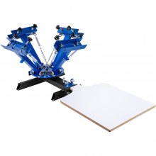 VEVOR NS401-S Siebdruckmaschine 55 x 45 cm, Silk Screen Printing Machine 4 Farbe 1 Station Siebdruckmaschine DIY Screen Press Printing Machine Siebdruck Set für flache Drucksubstrate wie Kleidung