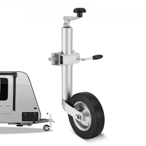 

VEVOR Stützrad bis 150 kg Belastbar, Bugrad 550–780 mm Höhenverstellbar, Anhängerrad, Anhängerstütze mit Einzelrad & ergonomischem Griff, geeignet für Anhänger, Wohnwagen & Boots