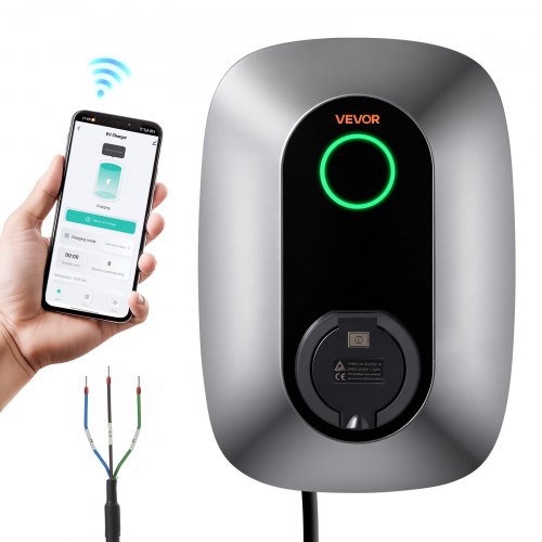 

VEVOR Wallbox E-Auto-Ladestation 7 kW Einphasig 230 V AC Typ 2 IP54 32 A, EV-Charger für Alle Elektrofahrzeuge und Plug-in-Hybride, Intelligentes Autoladegerät mit App-Steuerung und LED-Anzeige