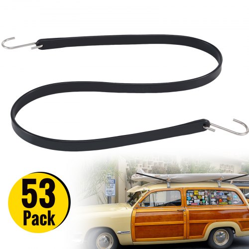 VEVOR Gepäckspanner 50 Stk. Elastisch Spanngummis, 79 cm - 118 cm Hochbelastbare Gummispanner, 19,8 mm Kordelbreite Expander Spanngurte, 4,8 mm Expanderhaken bei Transport, Camping, Ladungssicherung