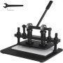 VEVOR Prägepresse 260x150 mm Stanzmaschine und Prägemaschine 300 mm Einzugsbreite Lederschneidemaschine obere Platte Stanzgerät Manuelle Lederschneide zum Schneiden verschiedener Materialien