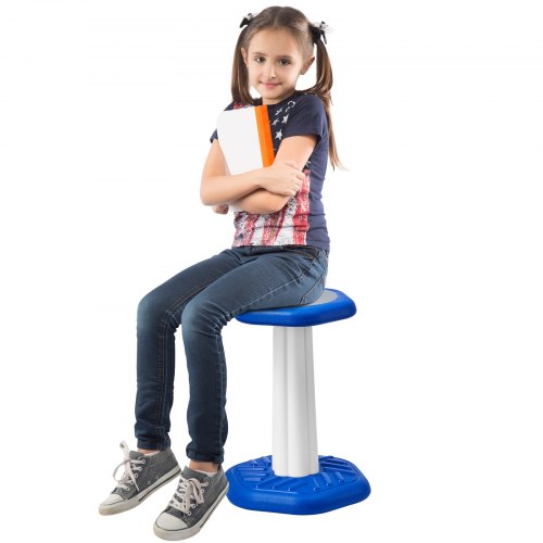 

VEVOR Wackelstuhl für Kinder Wackelhocker mit Schwammkissen, Kinderhocker verbessert Konzentration, Haltung und beruhigt Kinder, 70 kg belastbar Wackelhocker aus HDPE ideal für Schulen Zuhause Blau