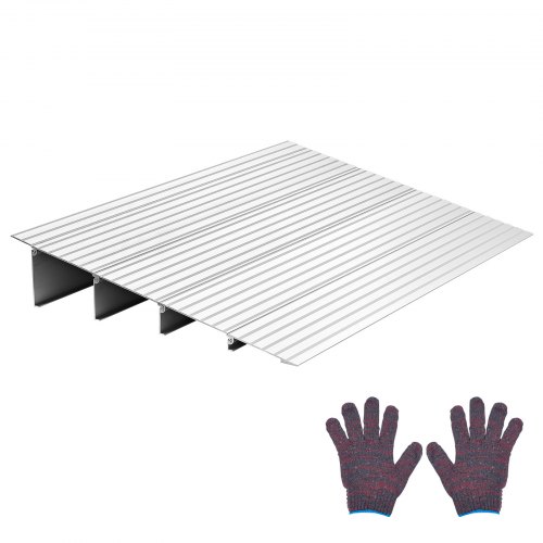 VEVOR Türschwellenrampe, 550x865x115 mm, Rollstuhlrampe aus Aluminiumlegierung mit einer Tragkraft von 360 kg, Bordsteinrampe für Heimtreppen für Rollstühle Roller Gehhilfen Fahrräder Dreiräder
