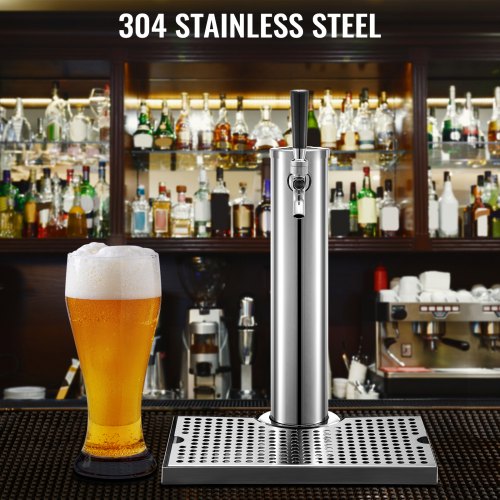 Edelstahl Bier Zapfanlage Bierturm Biersäule Getränkesäule mit 3 Zapfhahn DE 