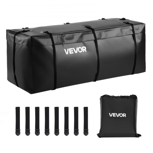 

VEVOR Gepäckträgertasche für Anhängerkupplung aus wasserdichtes 840D-PVC (0,566 m³), Gepäcktasche zur Aufbewahrung auf der Ladefläche von Lkws mit 8 verstärkten Gurten für PKW SUVs Schwarz