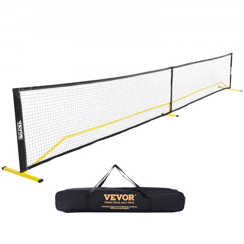 

VEVOR Tragbares Pickleball-Netzsystem, 671 cm großes Netz, wetterbeständiger, stabiler Metallrahmen und starkes PE-Netz, Outdoor-Spielsportnetz mit Tragetasche, einfacher Aufbau, Spielen in der Hinter