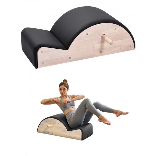 

VEVOR Pilates-Wirbelsäulenkorrektur Yoga Zubehör für das Heim-Fitnessstudio, Fitness-Trainingsgerät aus Gummibaumholz, gekrümmtes Fitness-Körpertrainingsgerät, für Wirbelsäulenübungen Gleichgewicht